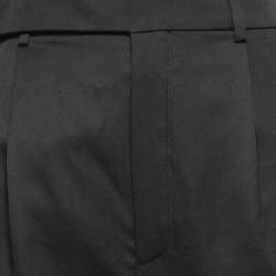 Saint Laurent Black Wool Tailored Trousers M