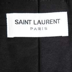 Saint Laurent Black Wool Tailored Trousers M