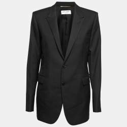 Saint Laurent Black Wool Single-Breasted Blazer L
