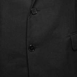 Saint Laurent Black Wool Single-Breasted Blazer L