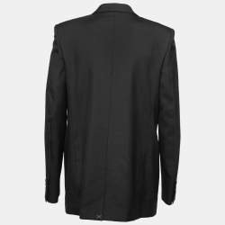 Saint Laurent Black Wool Single-Breasted Blazer L