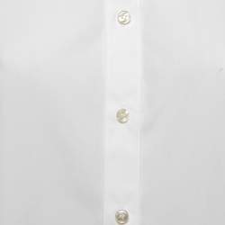 Saint Laurent Paris White Cotton Button Front Shirt L
