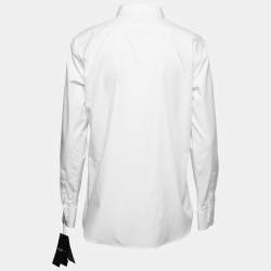 Saint Laurent Paris White Cotton Button Front Shirt L