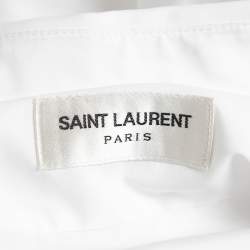 Saint Laurent Paris White Cotton Button Front Shirt L