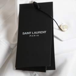 Saint Laurent Paris White Cotton Button Front Shirt L