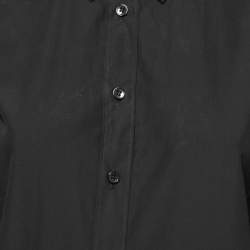 Pre Owned Saint Laurent Black Cotton Button Front Shirt L