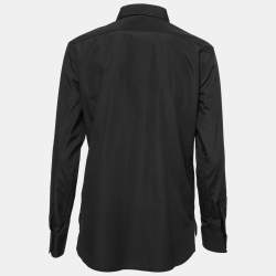 Pre Owned Saint Laurent Black Cotton Button Front Shirt L