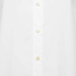 Saint Laurent Paris White Cotton Button Front Shirt L