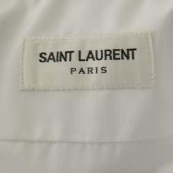 Saint Laurent Paris White Cotton Button Front Shirt L