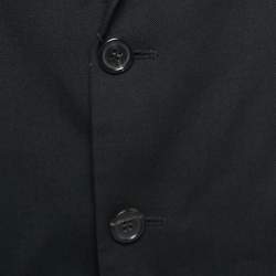 Pre Owned Saint Laurent Paris Black Wool Single Breasted Blazer L