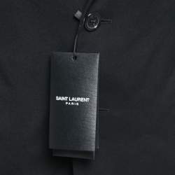 Pre Owned Saint Laurent Paris Black Wool Single Breasted Blazer L