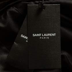 Pre Owned Saint Laurent Black Wool Wide Leg Trousers XL