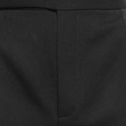 Pre Owned Saint Laurent Black Wool Wide Leg Trousers XL
