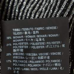 Saint Laurent Black/Metallic Femme Fatale Wool Blend Sweater L