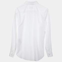 Pre Owned Saint Laurent Paris White Cotton Button Front Shirt L