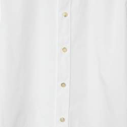 Pre Owned Saint Laurent Paris White Cotton Button Front Shirt L
