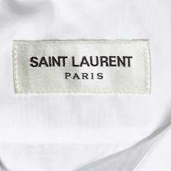 Pre Owned Saint Laurent Paris White Cotton Button Front Shirt L