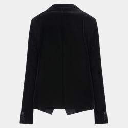 Pre Owned Saint Laurent Black Velvet Single Breasted Blazer M (FR 38)