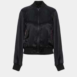 Saint Laurent Paris Black Satin Embellished Jacket M (FR 40)