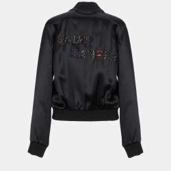 Saint Laurent Paris Black Satin Embellished Jacket M (FR 40)