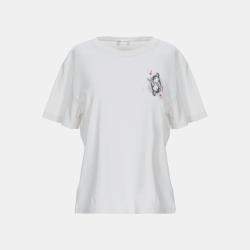 Pre Owned Saint Laurent Off White Jersey T-Shirt XS