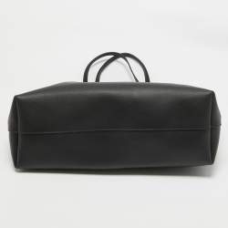 Pre Owned Saint Laurent Black Leather Large East/West Shopper Tote