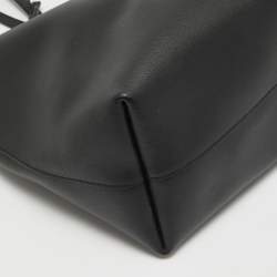 Pre Owned Saint Laurent Black Leather Large East/West Shopper Tote