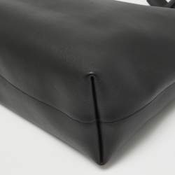 Pre Owned Saint Laurent Black Leather Large East/West Shopper Tote