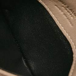 Saint Laurent Beige Matelassé Leather Cassandre Zip Card Case