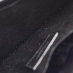 Pre Owned Saint Laurent Black Croc Embossed Leather Uptown Clutch