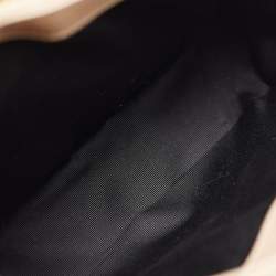 Pre Owned Saint Laurent Beige Matelassé Leather Small Loulou Shoulder Bag