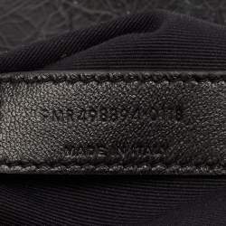 Saint Laurent Black Crinkled Leather Medium Niki Shoulder Bag