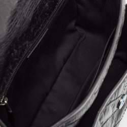 Saint Laurent Black Crinkled Leather Medium Niki Shoulder Bag