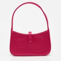 Saint Laurent Fuchsia Satin Mini LE 5 À 7 Pochette Bag