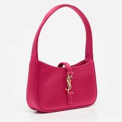 Saint Laurent Fuchsia Satin Mini LE 5 À 7 Pochette Bag