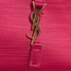 Saint Laurent Fuchsia Satin Mini LE 5 À 7 Pochette Bag