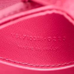 Saint Laurent Fuchsia Satin Mini LE 5 À 7 Pochette Bag