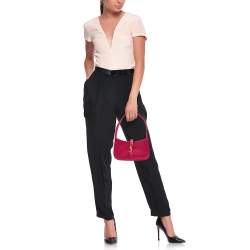 Saint Laurent Fuchsia Satin Mini LE 5 À 7 Pochette Bag