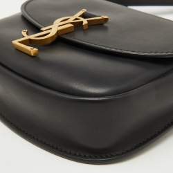 Saint Laurent Black Leather Small Kaia Shoulder Bag