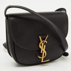 Saint Laurent Black Leather Small Kaia Shoulder Bag