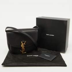 Saint Laurent Black Leather Small Kaia Shoulder Bag
