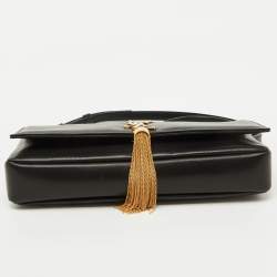 Saint Laurent Black Leather Small Kate Flap Shoulder Bag