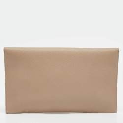Saint Laurent Beige Leather Uptown Pouch
