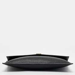 Pre Owned Saint Laurent Black Leather Uptown Pouch