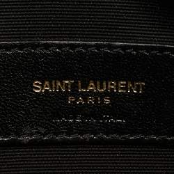 Pre Owned Saint Laurent Black Leather Uptown Pouch