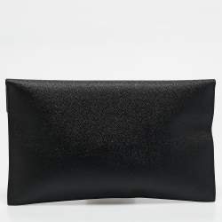Pre Owned Saint Laurent Black Leather Uptown Pouch