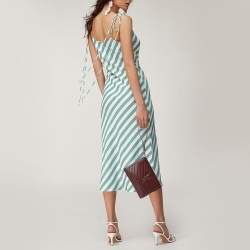 Pre Owned Saint Laurent Paris Burgundy Leather Cassandre Flap Pouch