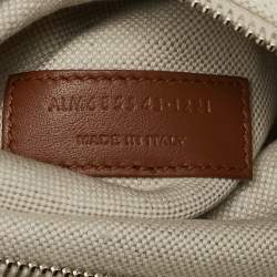 Pre Owned Saint Laurent Off White Canvas Maxi Rive Gauche Shopper Tote