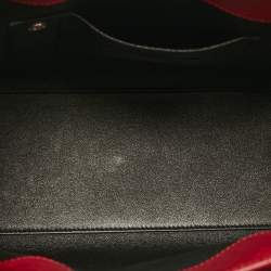 Pre Owned Saint Laurent Red Croc Embossed Leather Baby Classic Sac De Jour Tote