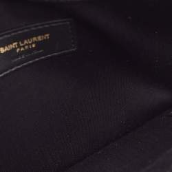 Pre Owned Saint Laurent Black Leather Uptown Pouch